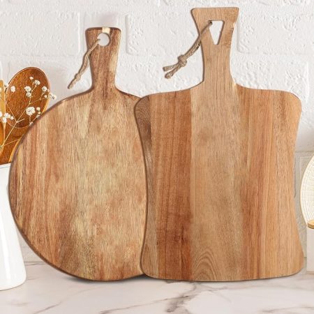 Acacia Wood Cutting Board with Handle